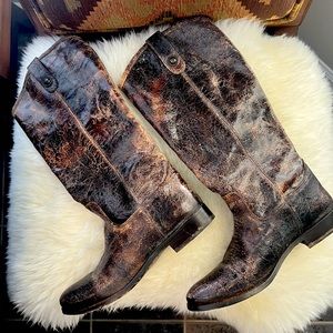 FRYE Distressed Leather Boots Size 10